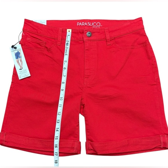 Parasuco Jeans Shorts, Size 12, Red - Picture 7 of 9